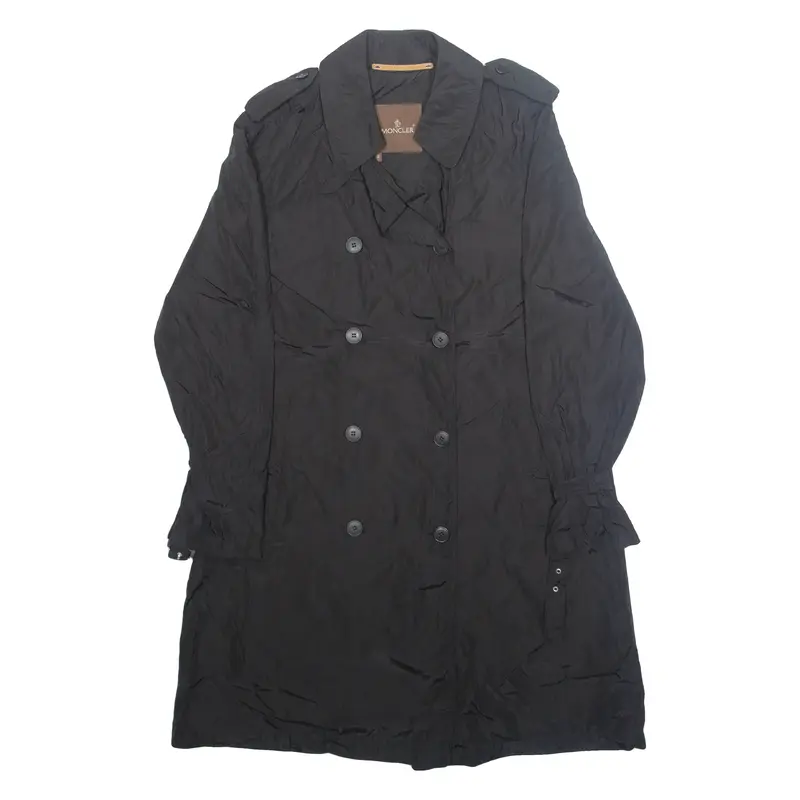 MONCLER Womens Trench Coat Black M