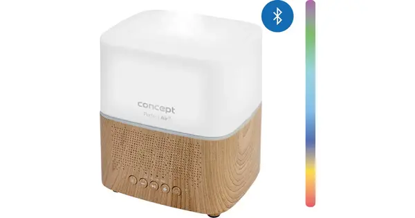 Concept DF2010 Perfect Air Light Wood Aroma Diffuser Player and Bluetooth Alarm Clock 1pc