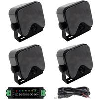 Herdio Wireless Bluetooth Connectivity 4-Inch Outdoor Waterproof Speakers for Golf Carts, ATVs, UTVs, Boats and Trucks (2 Pai...