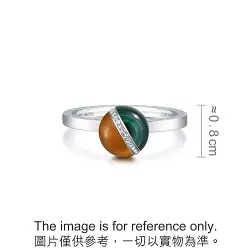 'Cosmos' 18K White Gold Malachite Ring