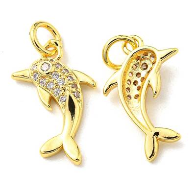 Rack Plating Brass Micro Pave Clear Cubic Zirconia Pendants