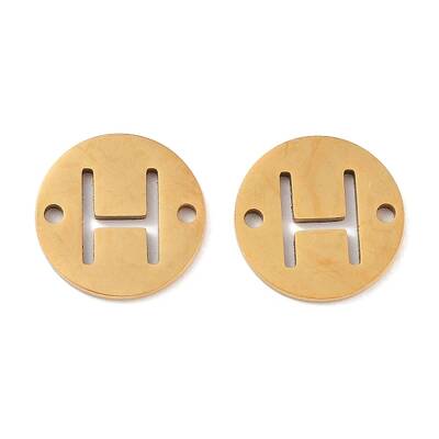 PVD Vacuum Plating 201 Stainless Steel Hollow Flat Round Links