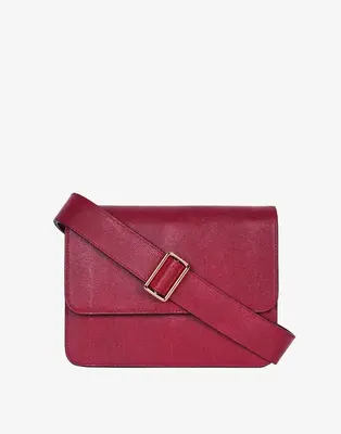 Luxe Cube Bag | Color: Cherry Red Lizard