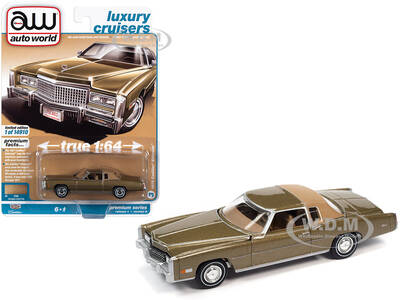 1975 Cadillac Eldorado Tarragon Gold Metallic with Rear Section of Roof Sandalwood Tan \