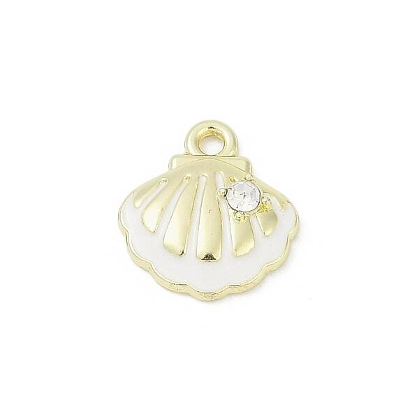 Rack Plating Alloy Enamel and Rhinestone Pendants