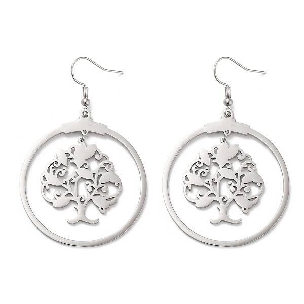 Non-Tarnish 304 Stainless Steel Dangle Earrings