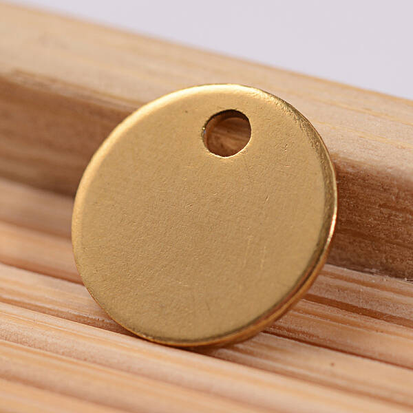 Ion Plating(IP) 304 Stainless Steel Stamping Blank Tag Flat Round Charms