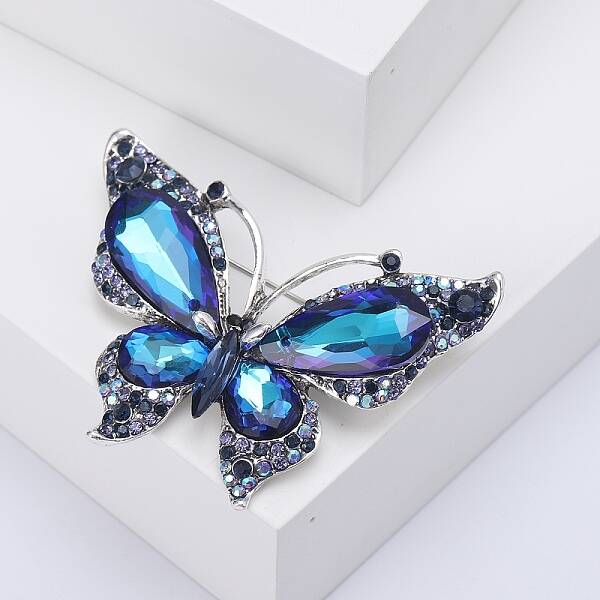 Butterfly Alloy Rhinestone Brooches