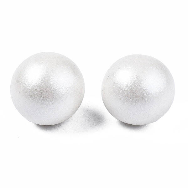 Painted Round Schima Wood Earrings for Girl Women