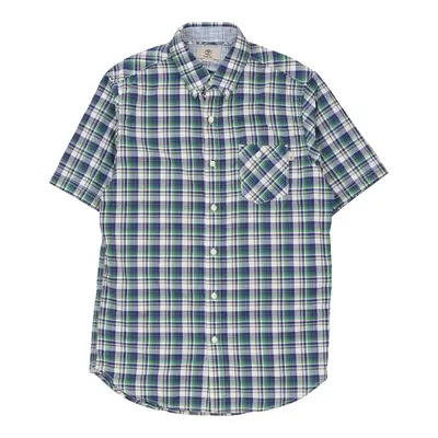 Timberland Checked Short Sleeve Shirt - XS Blue Cotton