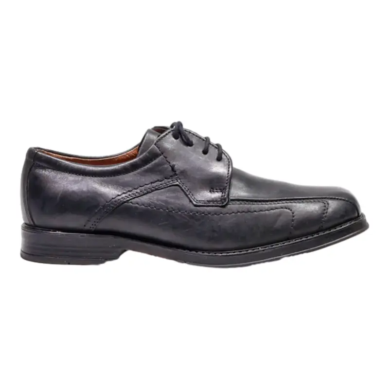 GIORGIO VENUTI Derby Shoes Black Leather Womens UK 4