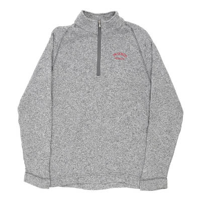 Vintage Champion 1/4 Zip - Small Grey Cotton