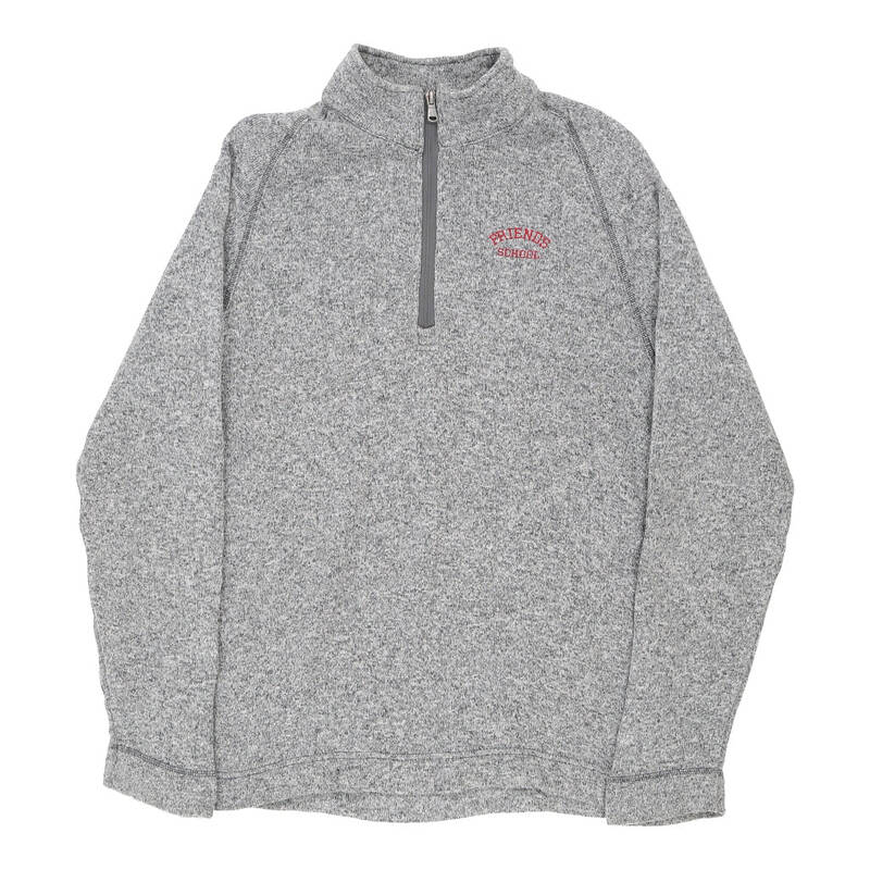 Vintage Champion 1/4 Zip - Small Grey Cotton