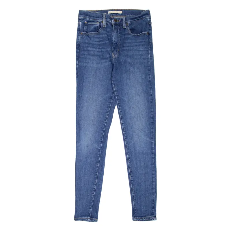 LEVI'S Mile High BIG E Womens Jeans Blue Slim Skinny Stone Wash W28 L30