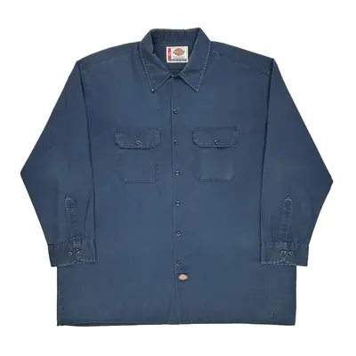 Dickies Shirt - 2XL Blue Polyester Blend | Size: xx-large