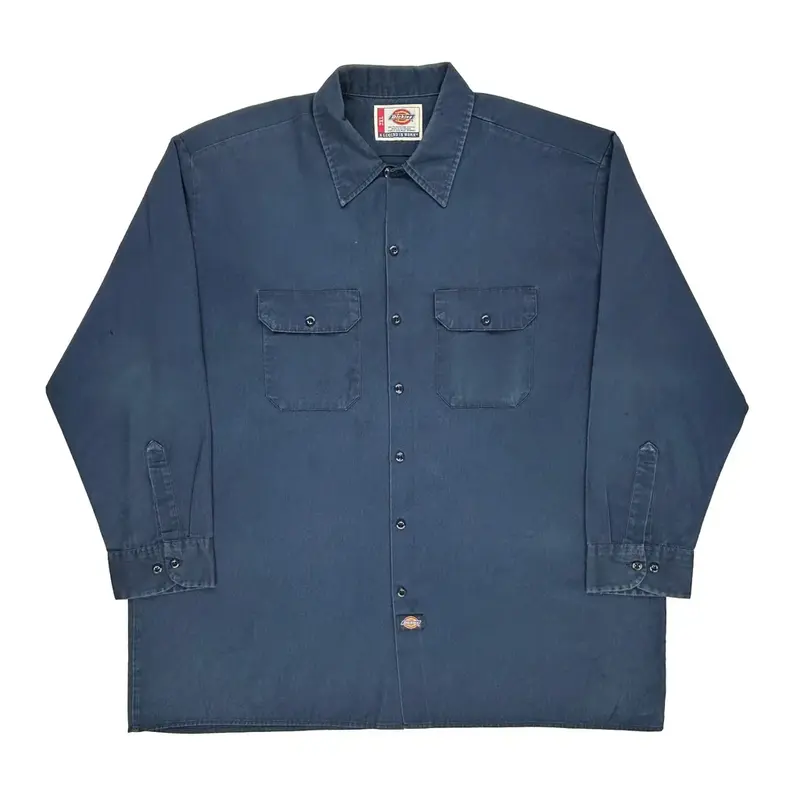 Dickies Shirt - 2XL Blue Polyester Blend | Size: xx-large