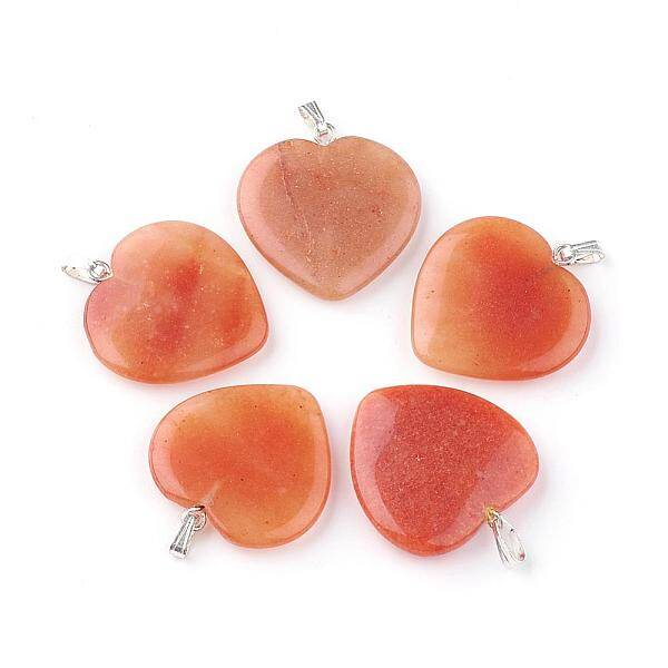 Natural Red Aventurine Pendants