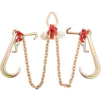 VEVOR V-Chain Bridle, 9620 lbs Working Load Limit, 5/16'' x 3' G80 Tow Chain with RTJ Cluster Hooks, DOT Certified, Galvanize...