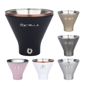 12 Promotional Snowfox 8 oz Vacuum Insulated Martini Cup - Double ...