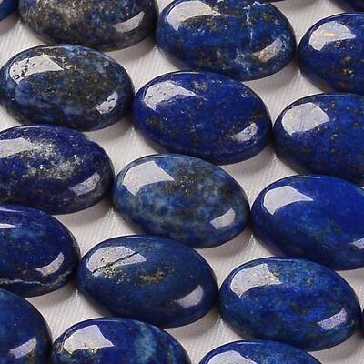 Dyed Natural Lapis Lazuli Oval Cabochons