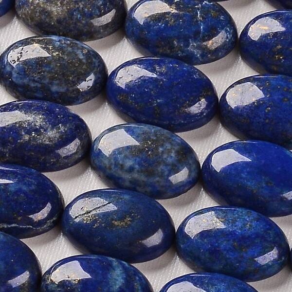 Dyed Natural Lapis Lazuli Oval Cabochons