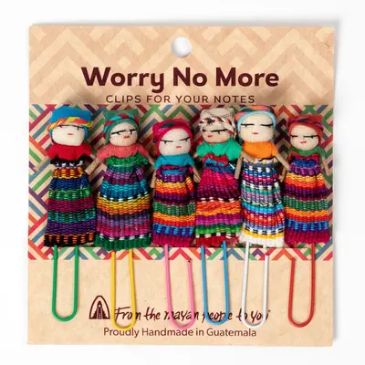 Worry No More Dolls Paper Clips - Set of 6