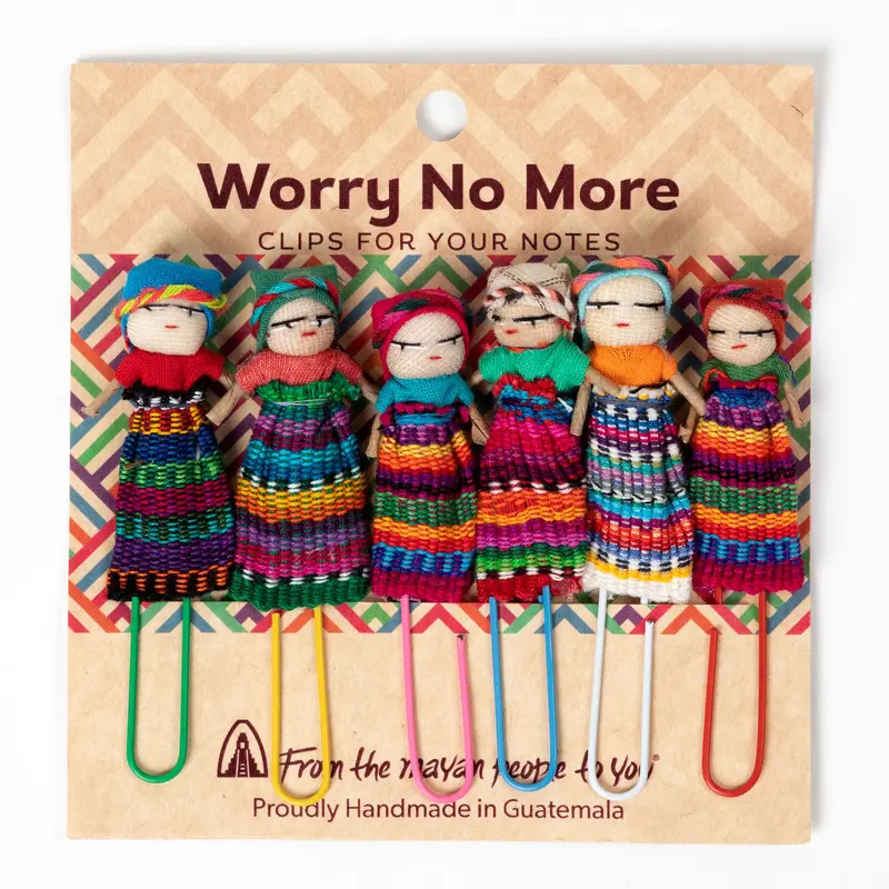 Worry No More Dolls Paper Clips - Set of 6