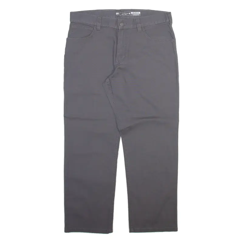 CARHARTT Mens Trousers Grey Relaxed Straight W34 L28