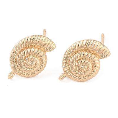 Ocean Style Brass Stud Earring Findings
