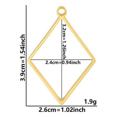 Stainless Steel Open Back Bezel Pendants