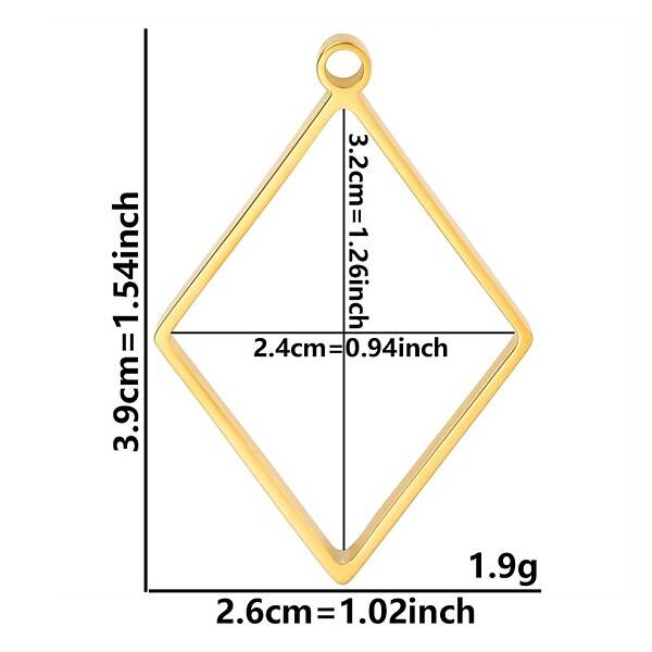 Stainless Steel Open Back Bezel Pendants