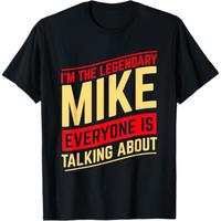 nice Unisex-Adults Black Cotton Polyester T-Shirt Small Short Sleeve Straight Fit Mock Collar Christmas Birthday Funny Mike N...