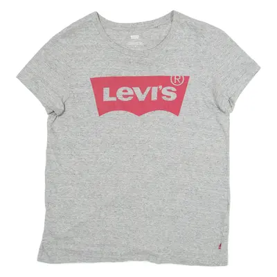 LEVI'S Mens T-Shirt Grey Roll Neck M