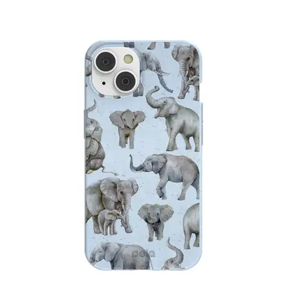 Powder Blue Elephant Parade iPhone 14/16e Case