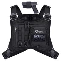 CVLIFE Outdoor Chest Bag for Men, Tactical Chest Pack with Holster, Lightweight EDC Chest Rig Bag with Extra Storage, Adjusta...