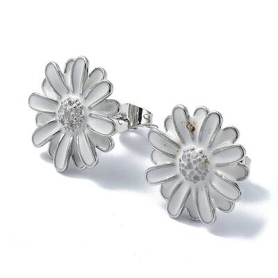 Sunflower Brass Stud Earrings