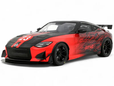 2022 Nissan Z GT4 #23 Black with Red Graphics 2022 SEMA Show 1/18 Model Car by Otto Mobile