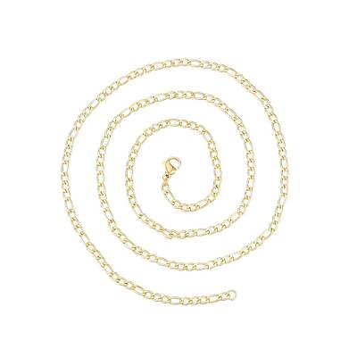 Men's 201 Stainless Steel Figaro Chains Necklace