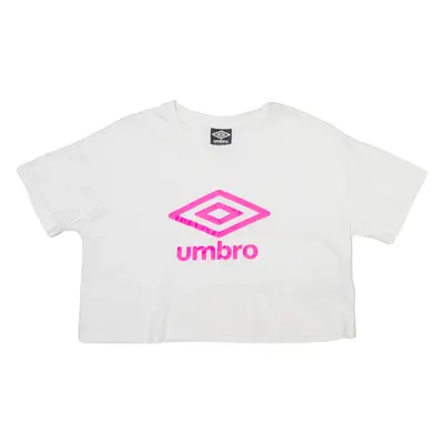 UMBRO Cropped Womens T-Shirt White Crew Neck S