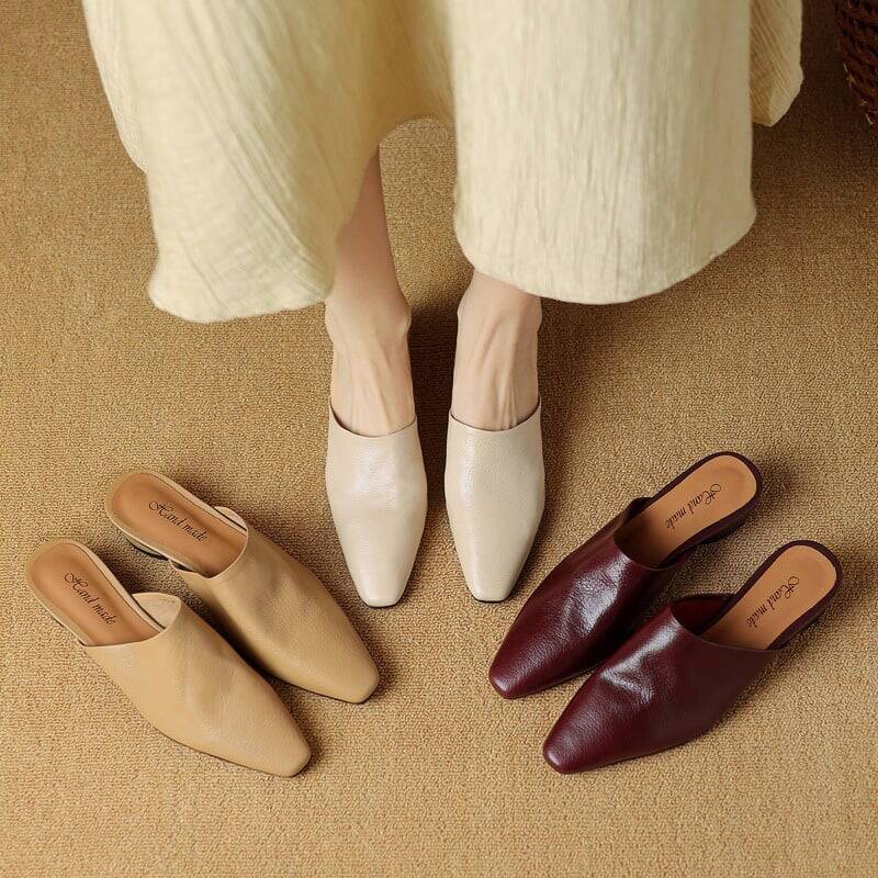 CHIKO Kadeija Pointy Toe Block Heels Clogs/Mules Shoes