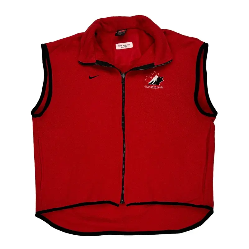 Canada Nike Fleece Gilet - Large Black Polyester
