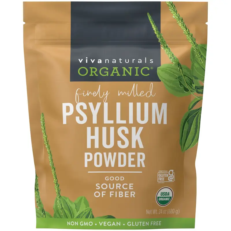 Organic Psyllium Husk Powder, 24 oz - Finely Ground, Unflavored Fiber For Gluten-Free Baking & Beverage Mixed Smoothies - Cer...