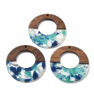 Resin and Walnut Pendants