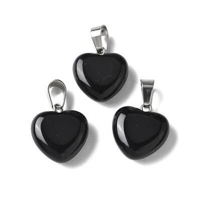 Natural Black Agate Pendants