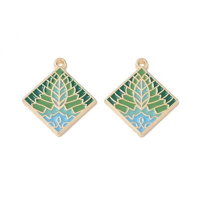 Rack Plating Alloy Enamel Pendants