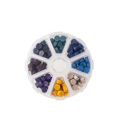 8 Grids Sealing Wax Particles