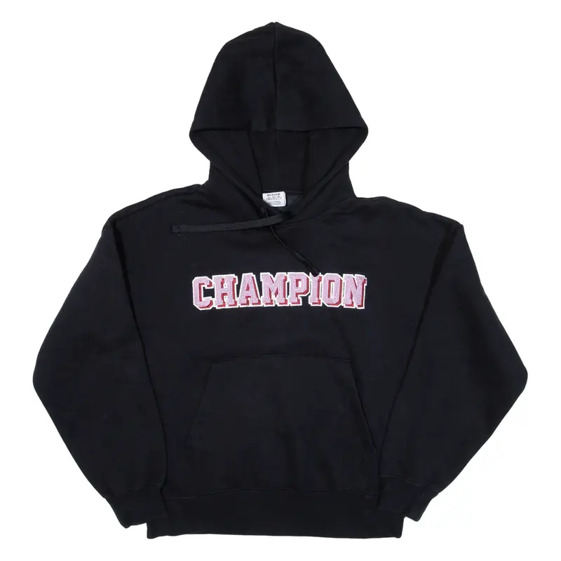CHAMPION Womens Black Hoodie M