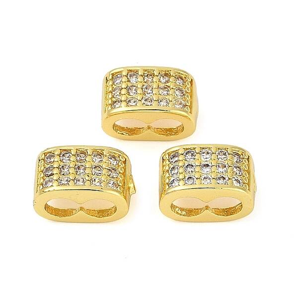 Brass Micro Pave Clear Cubic Zirconia Clasps