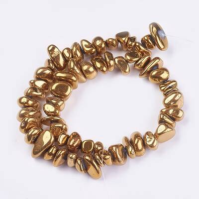 Electroplated Natural Quartz Crystal Beads Strands