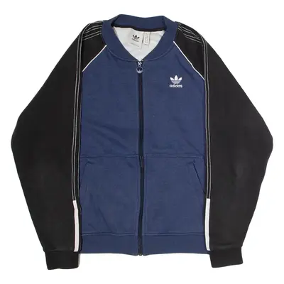 ADIDAS ORIGINALS Mens Track Jacket Blue Jersey Colourblock M